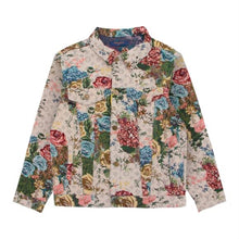 Load image into Gallery viewer, Floral denim monogram jacket
