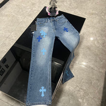 Load image into Gallery viewer, CH blue denim with blue cross denim
