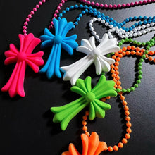 Load image into Gallery viewer, CH rubber cross necklace
