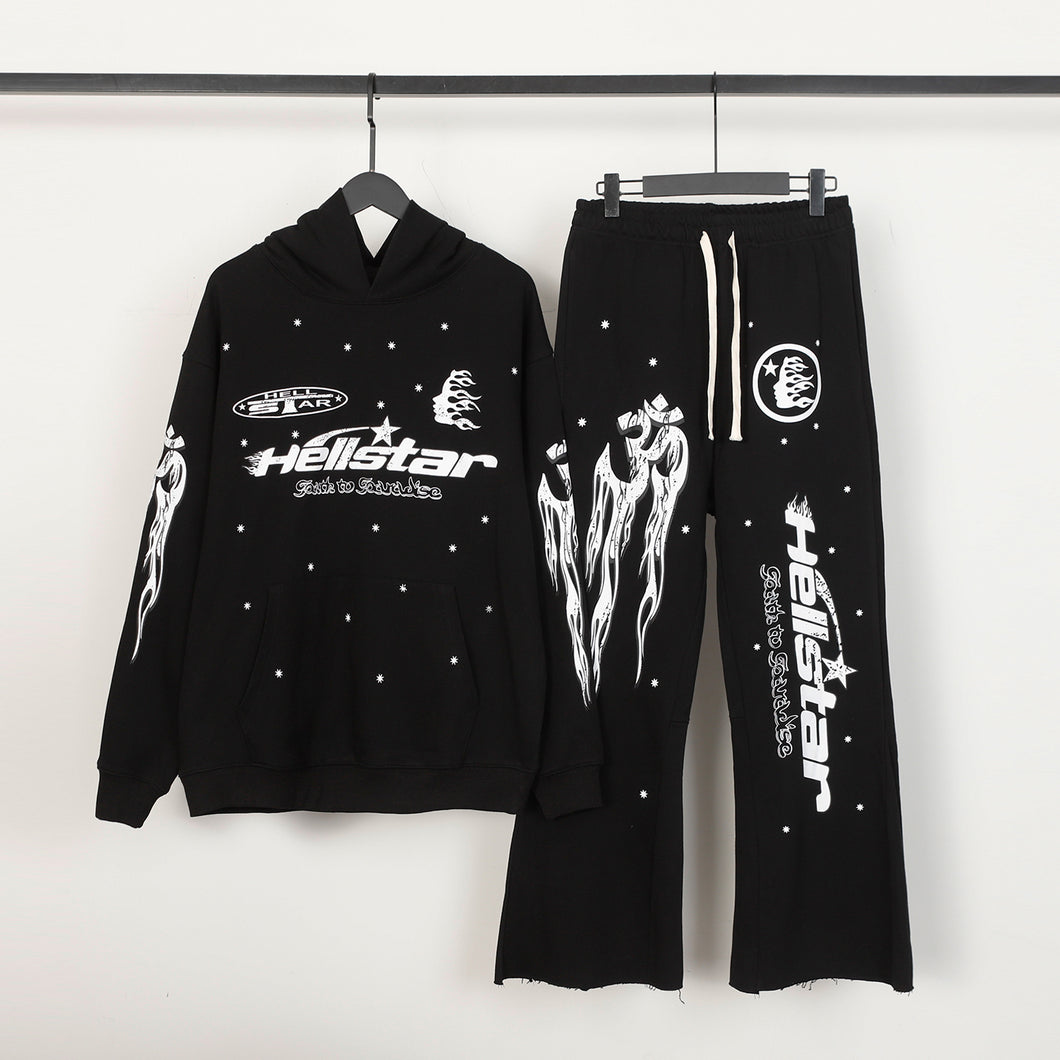 Hellstar black star hoodie and pant set