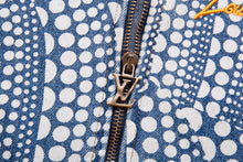 Load image into Gallery viewer, Monogram pumpkin dotted denim jacket
