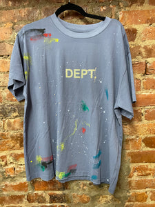 Gallery blue paint shirt