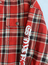 Load image into Gallery viewer, CH red flannel word sleeves outwear
