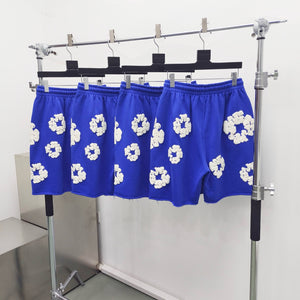 Denim tears royal blue cotton shorts