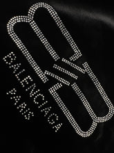 Load image into Gallery viewer, BB velvet rhinestone zip up hoodie
