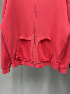 BB red and yellow zip hoodie