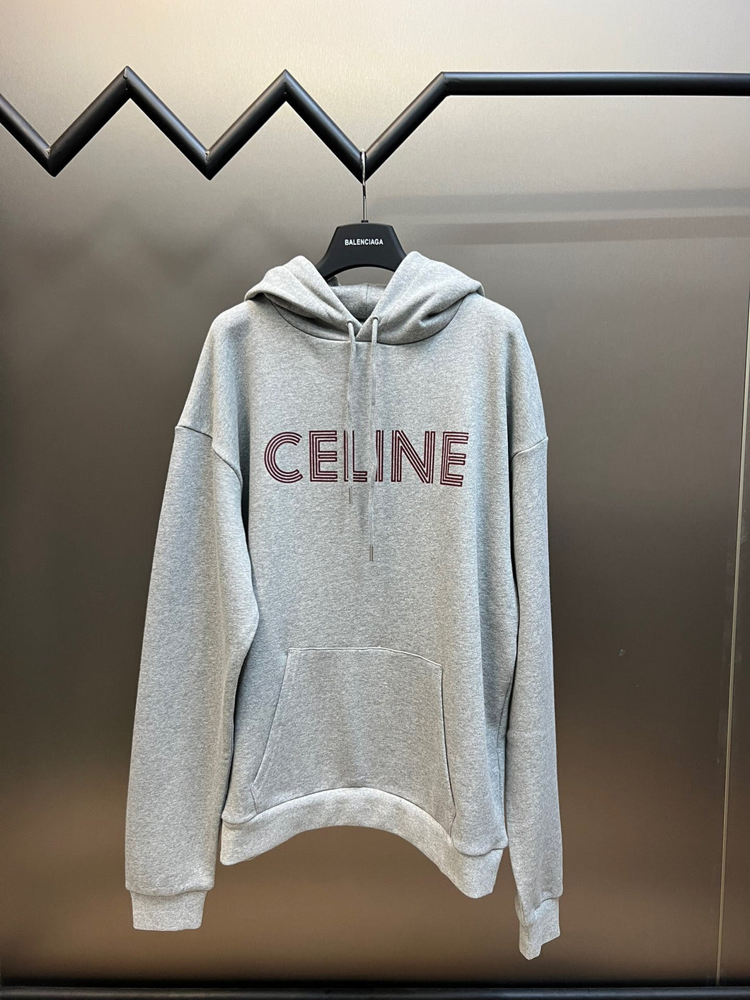 Celine maroon logo hoodie