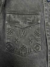 Load image into Gallery viewer, Monogram balck denim imprint shirt
