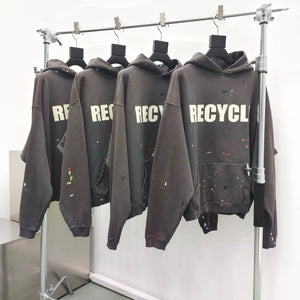 Gallery recycle gray washed hoodie