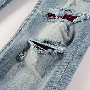 Amiri pink stone denim