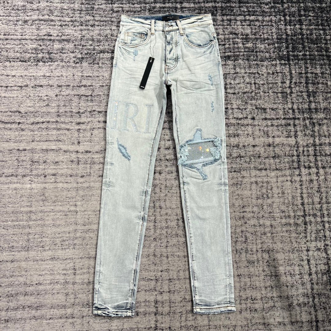 Amiri icy light denim