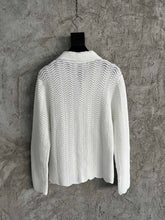 Load image into Gallery viewer, Casa white knit long sleeve shirt
