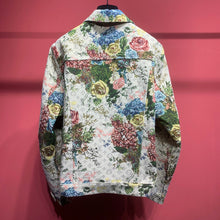 Load image into Gallery viewer, Monogram floral denim jacket
