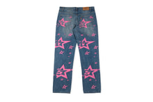 Load image into Gallery viewer, Hellstar pink star denim
