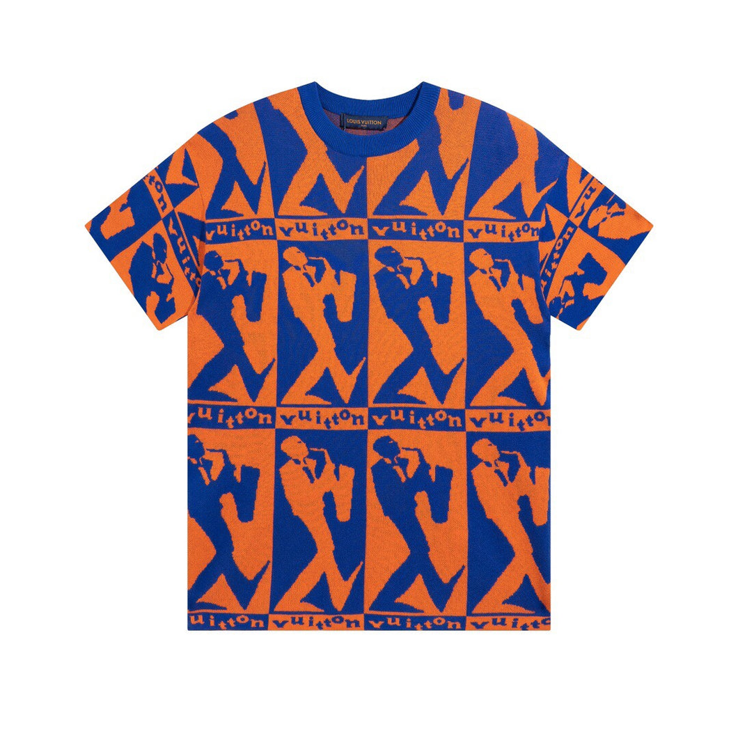 Monogram dancing man knit shirt