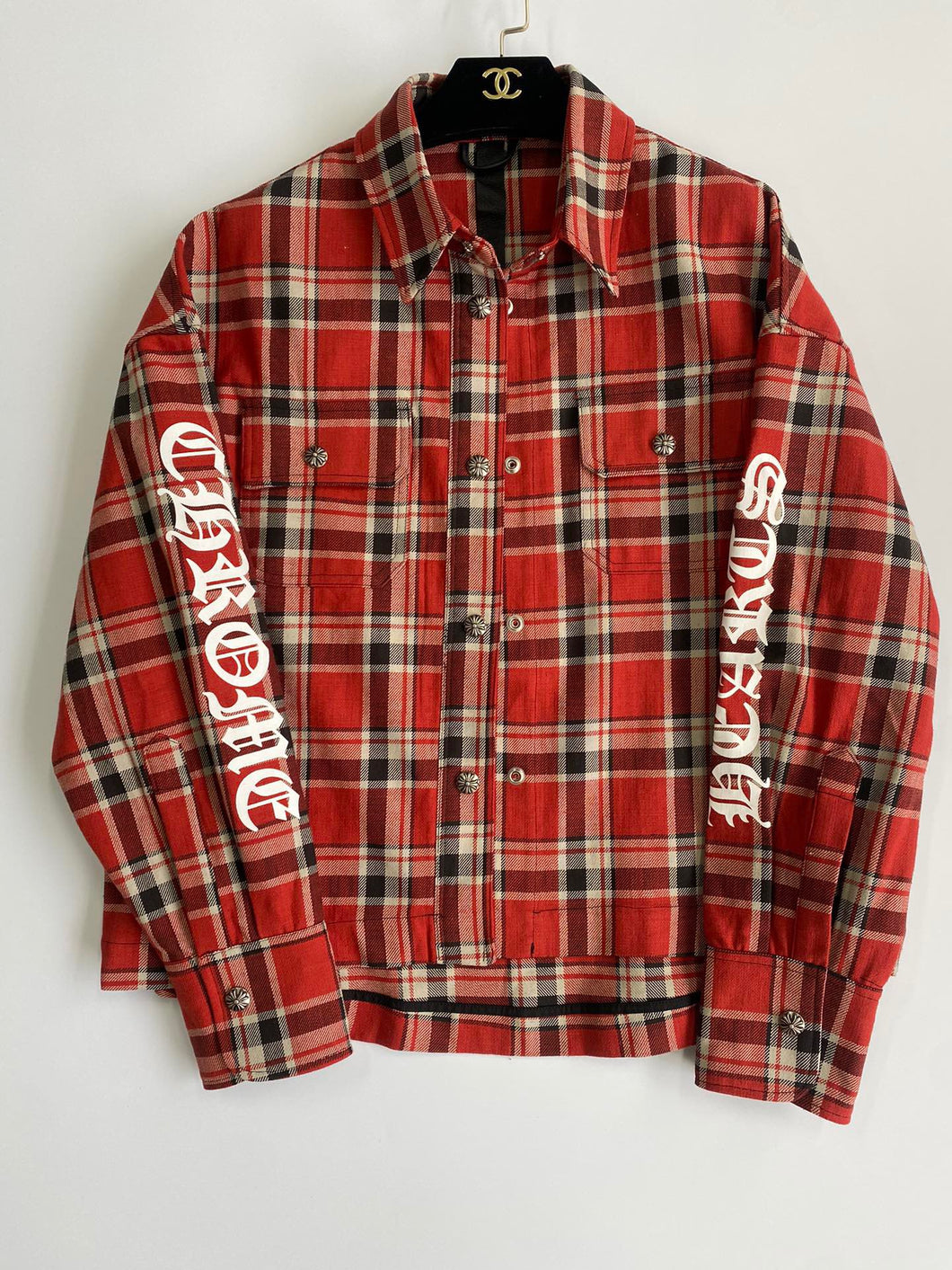 CH red flannel word sleeves outwear