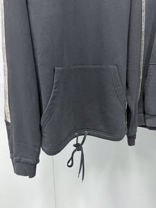 BB striped sleeve drawstring hoodie