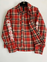 Load image into Gallery viewer, CH red flannel word sleeves outwear

