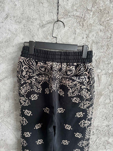 Amiri black paisely print joggers