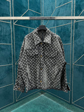 Load image into Gallery viewer, Monogram crystal denim jacket 23
