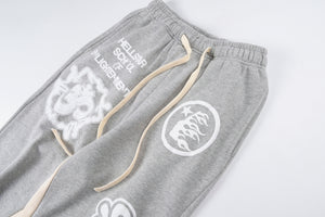 Hellstar gray flare sweat pants