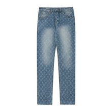 Load image into Gallery viewer, Monogram denim ebossed jeans
