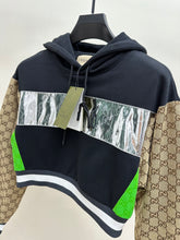 Load image into Gallery viewer, Ladies GG crop sleeve hoodie
