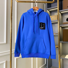 Load image into Gallery viewer, Berry furry B logo hoodie
