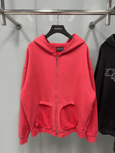 Load image into Gallery viewer, BB red and yellow zip hoodie
