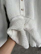 Load image into Gallery viewer, Casa white knit long sleeve shirt
