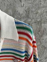 Load image into Gallery viewer, Casa multicolor knit stripe shirt
