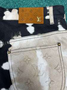 Monogram 3d eagle denim pants