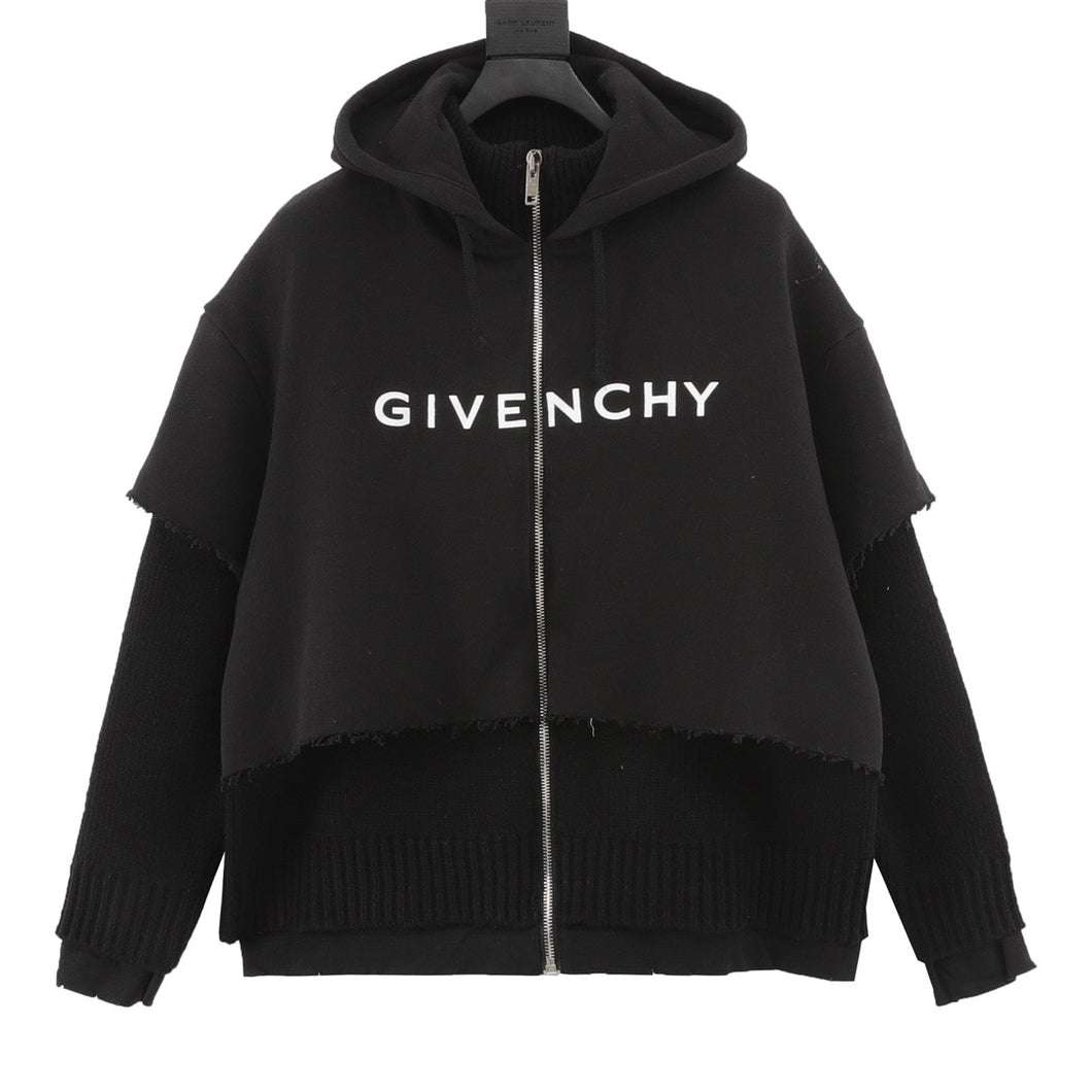 Givenchy  2 underlayd zip up hoodie