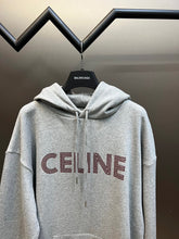 Load image into Gallery viewer, Celine maroon logo hoodie
