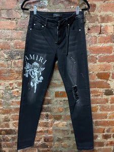 Amiri black Angel stone denim