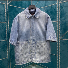 Load image into Gallery viewer, Monogram blue denim 3d summer set
