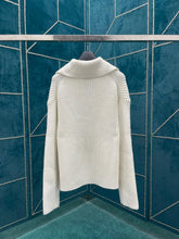 Load image into Gallery viewer, Bottega long sleeve knit open neck shirt
