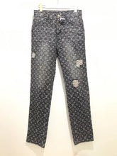 Load image into Gallery viewer, Monogram black faded denim
