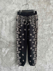 Amiri black paisely print joggers