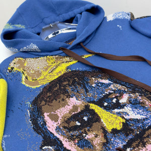 Monogrm super knit face hoodie