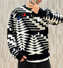 Load image into Gallery viewer, Monogram zerba color knit sweater
