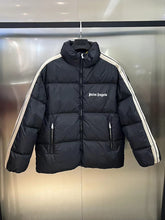 Load image into Gallery viewer, Palm striped down jacket black
