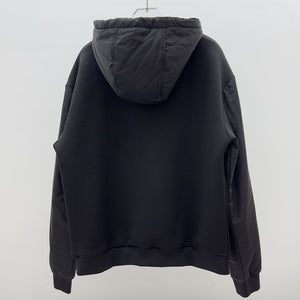 Monogram black out zip up hoodie