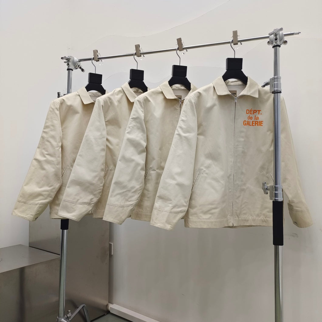 Gallery zip up tan workman jacket