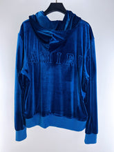 Load image into Gallery viewer, Amiri velvet blue hoodie
