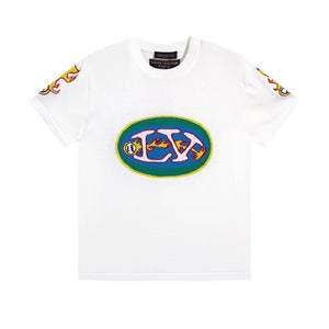 Monogram baseball knitted flame shirt