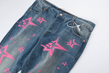 Load image into Gallery viewer, Hellstar pink star denim
