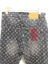 Load image into Gallery viewer, Monogram black faded denim
