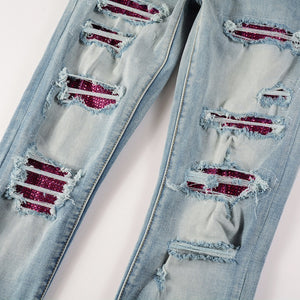 Amiri pink stone denim