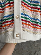 Load image into Gallery viewer, Casa multicolor knit stripe shirt
